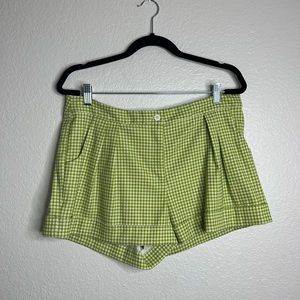 Fashion Star By Macy's Green Plaid Shorts Size 12